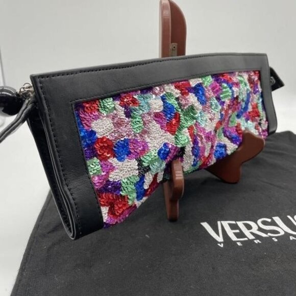 Versus Versace Confetti Envelope Zippered Clutch Bag with dustbag - Picture 2 of 7